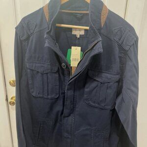 Jachs New York Mens XL Navy Field Jacket NWT Utility Military Cargo Coat Casual